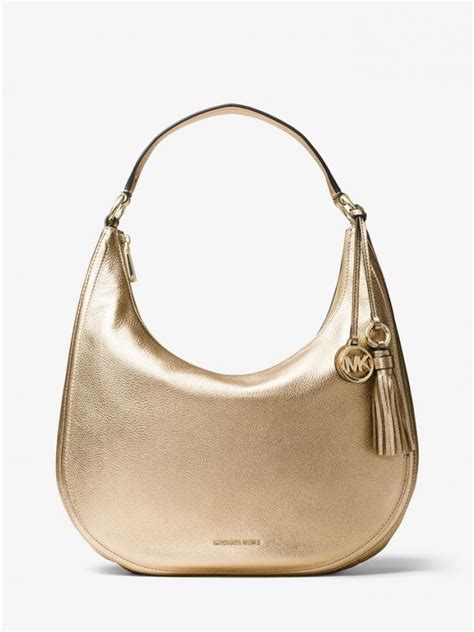 lydia shoulder bag michael kors|Lydia Metallic Leather Shoulder Bag .